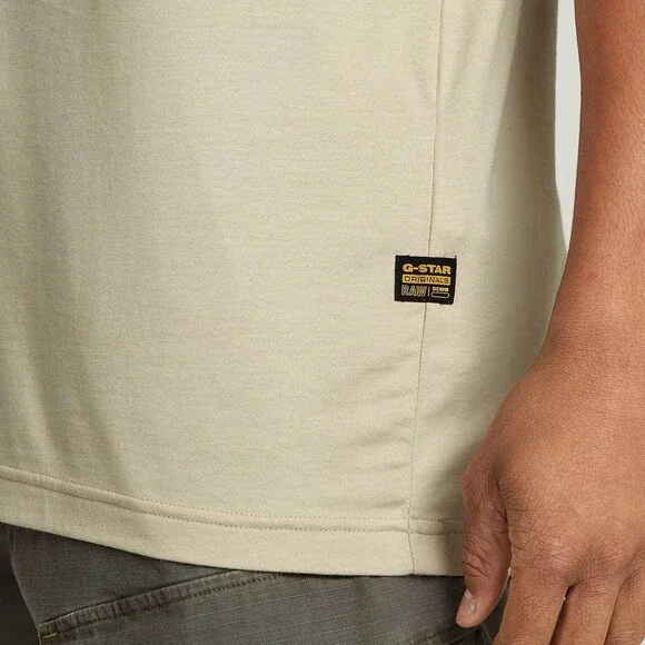 G‑Star RAW Men’s Originals T‑Shirt Beige L $45 NWT - Picture 5 of 13
